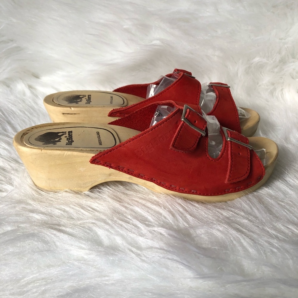 Big Horn Shoes‎ Women’s Size 39 (6.5) Slip On Clogs Wooden Made In Holland